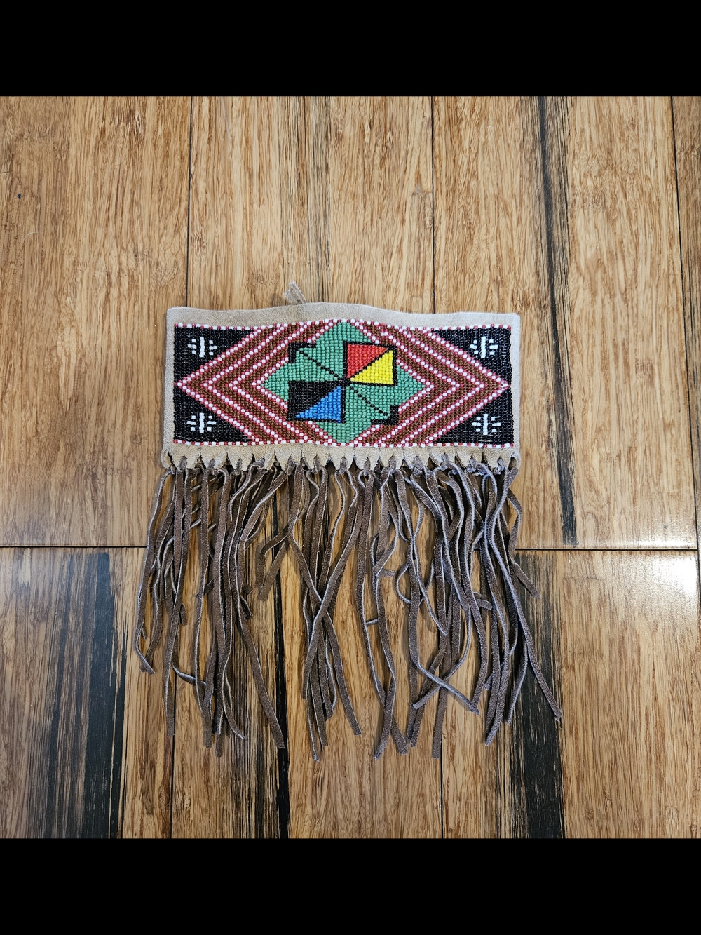 Handcrafted Fringe Beaded Choker Necklace - Brown, Multicolor - Picture 2 of 3